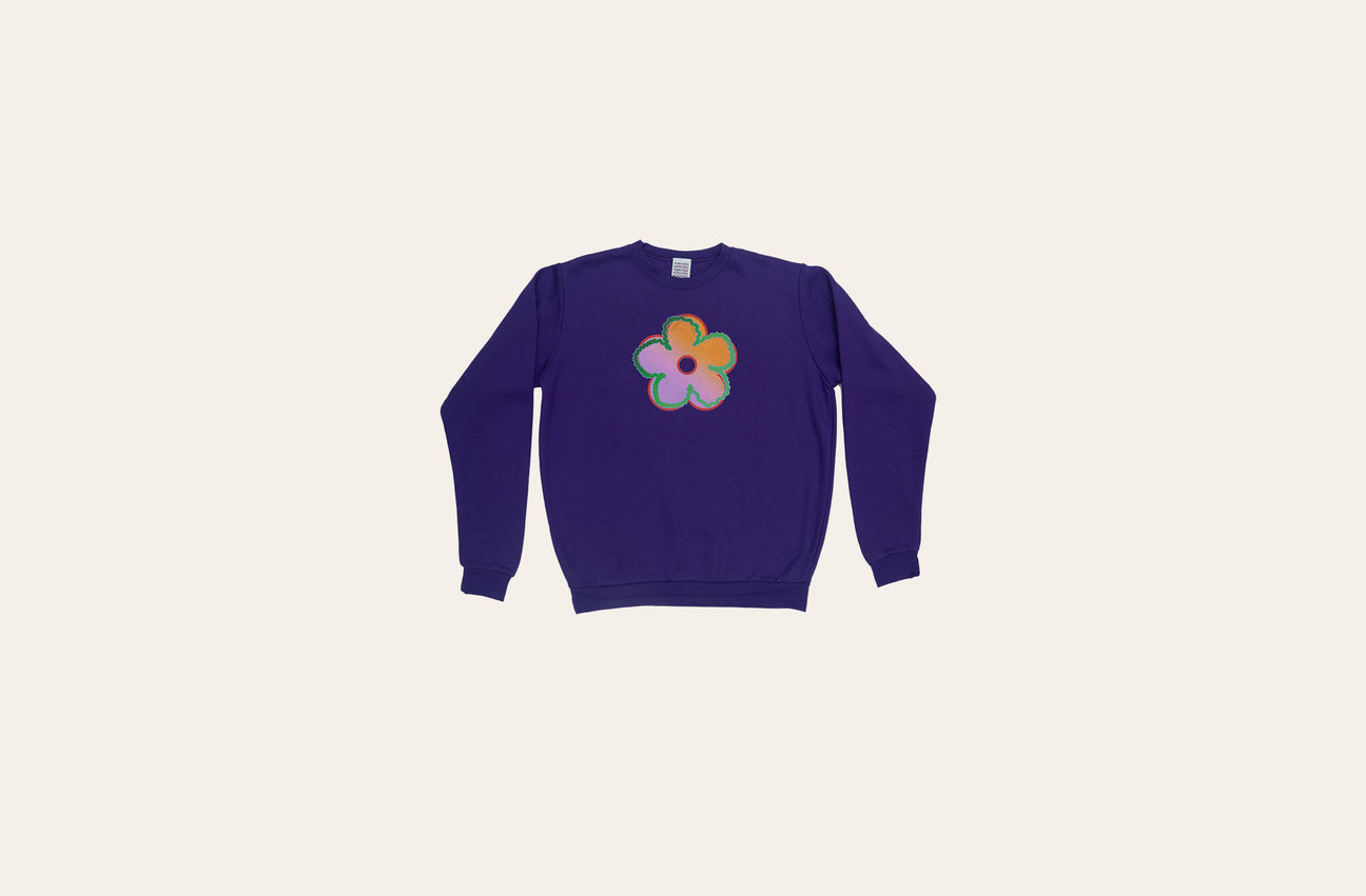 SUNSET FLOWER PURPLE SWEATSHIRT