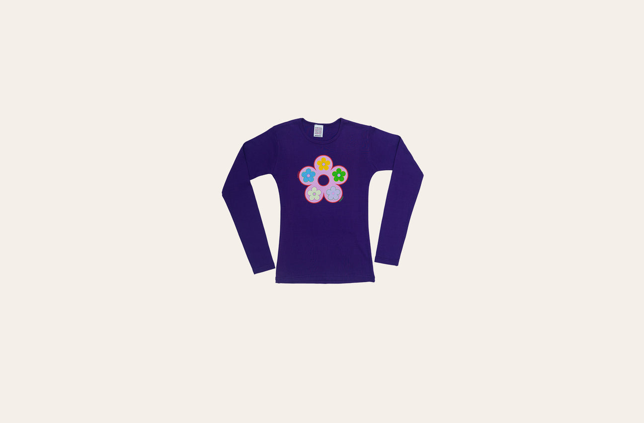 CLASSIC FLOWER PURPLE LONG SLEEVE