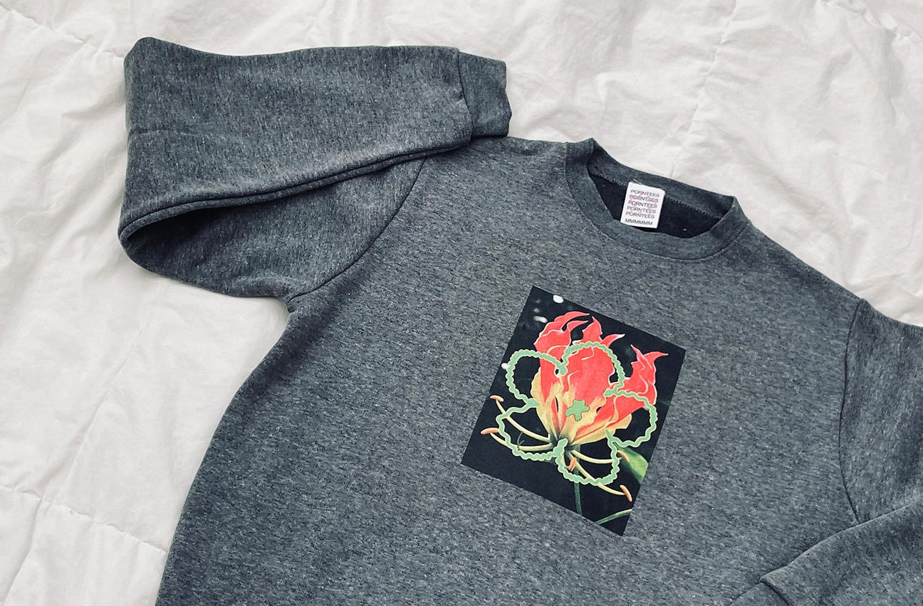 FIRE FLOWER ASH CREWNECK