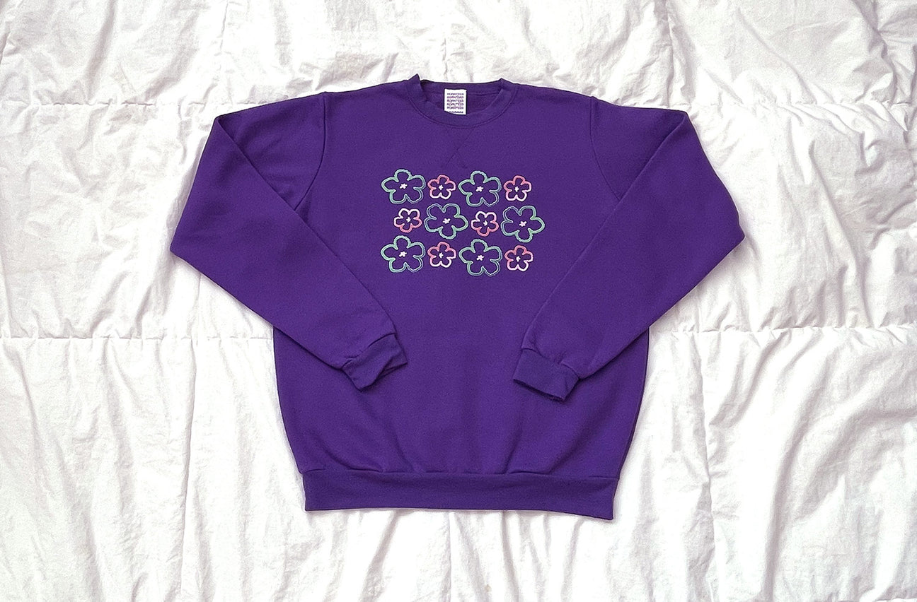 HIBISCUS FIELD PURPLE CREWNECK