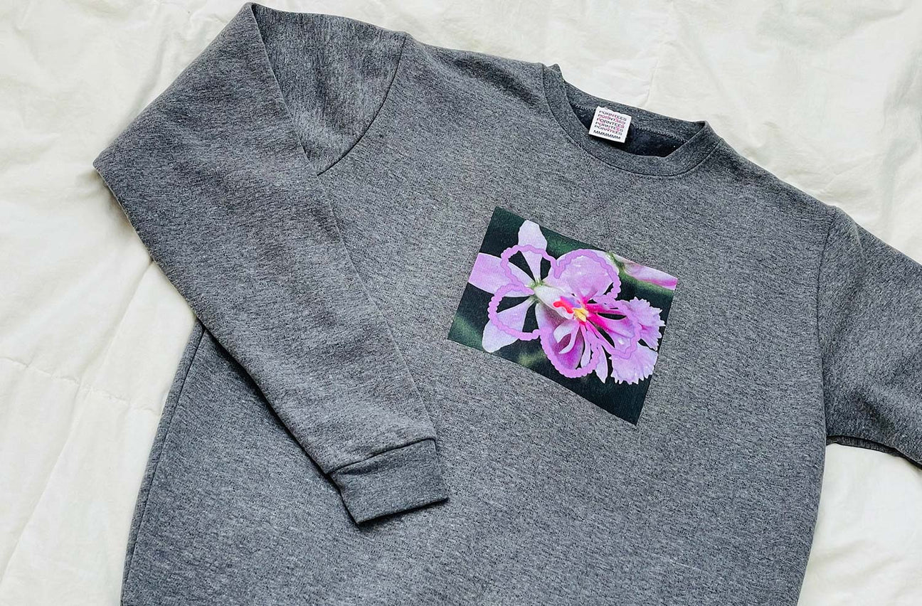 SENSUAL ORCHID ASH CREWNECK