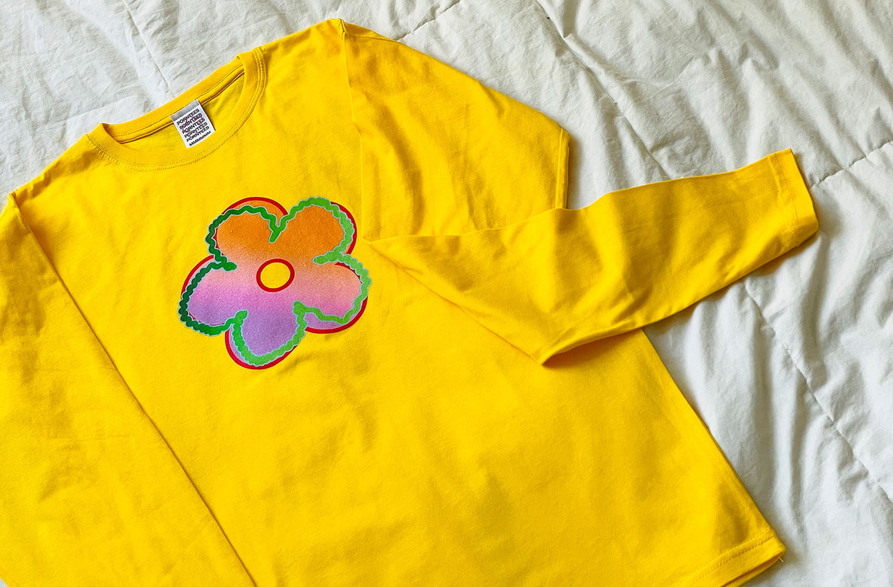 SUNSET FLOWER LEMON LONG SLEEVE