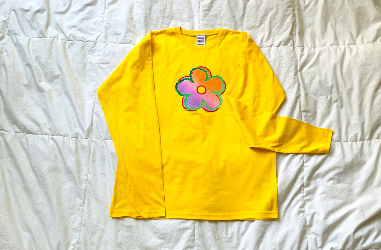 SUNSET FLOWER LEMON LONG SLEEVE