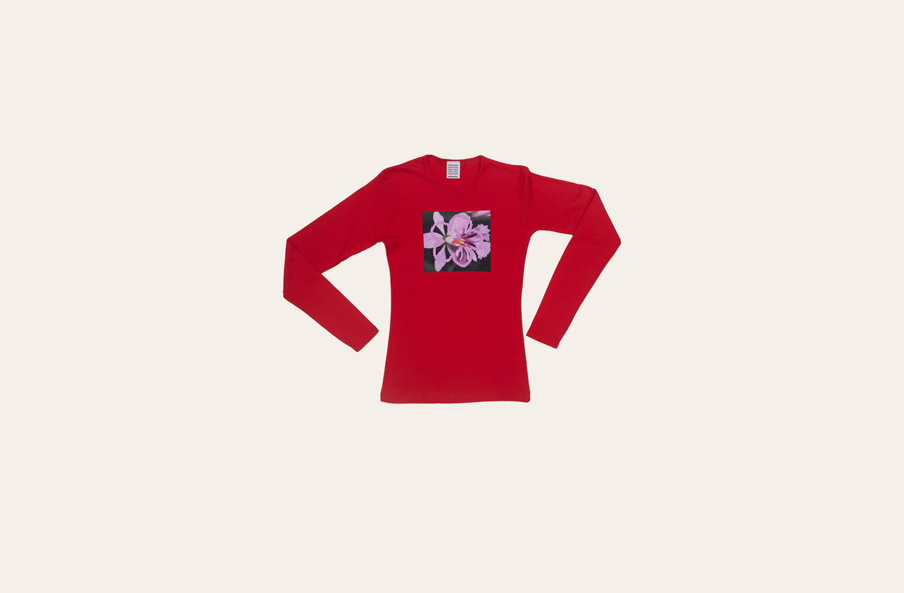 SENSUAL ORCHID RED LONG SLEEVE