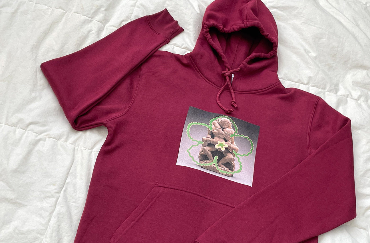 EROTIC STATUE MAROON HOODIE