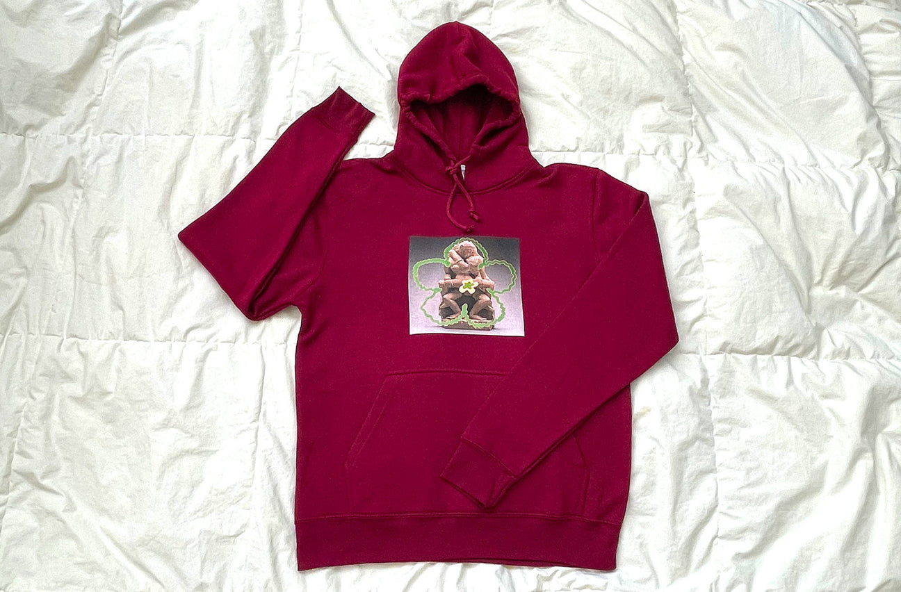EROTIC STATUE MAROON HOODIE