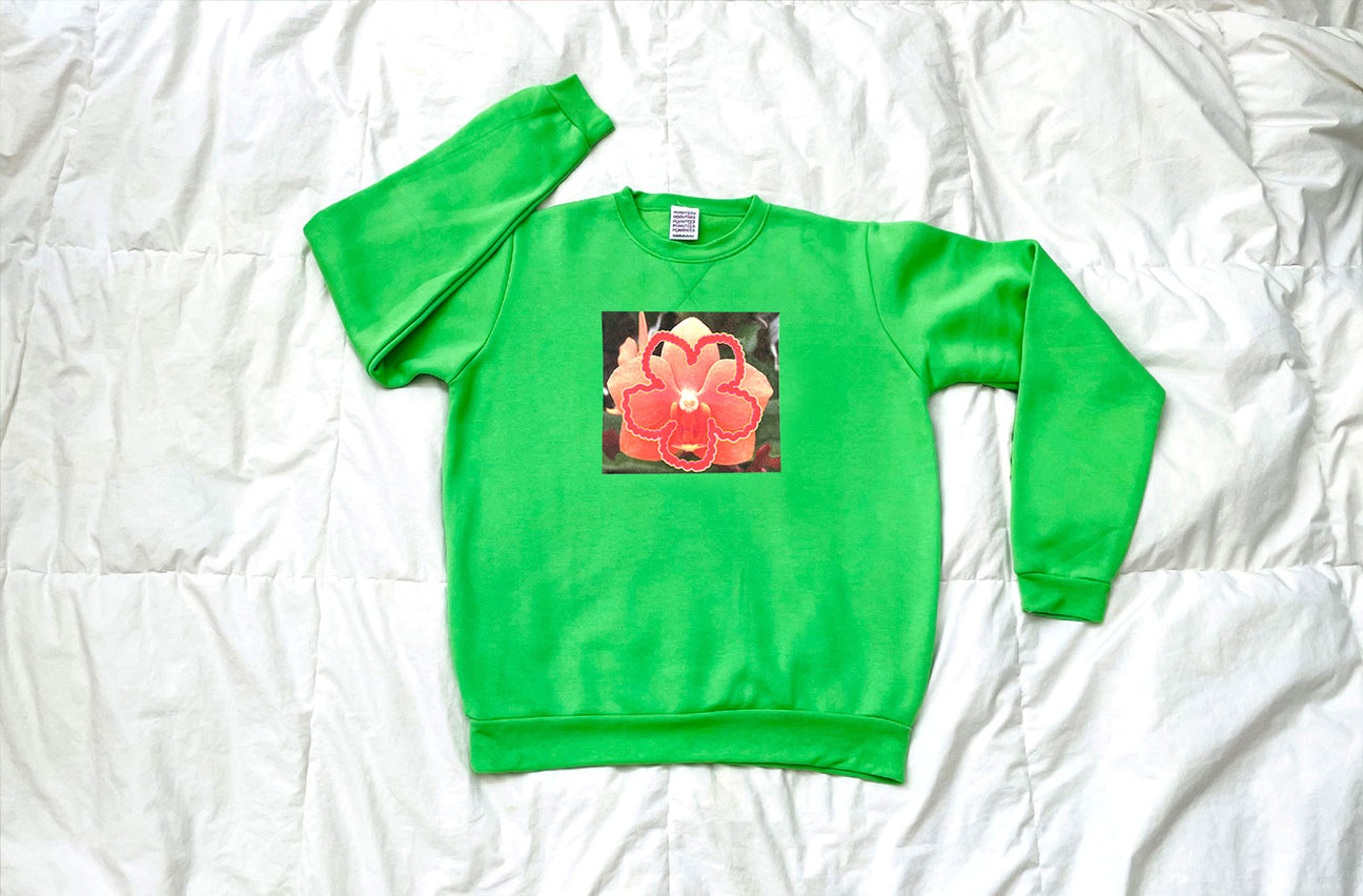 WILD FLOWER GREEN SWEATSHIRT