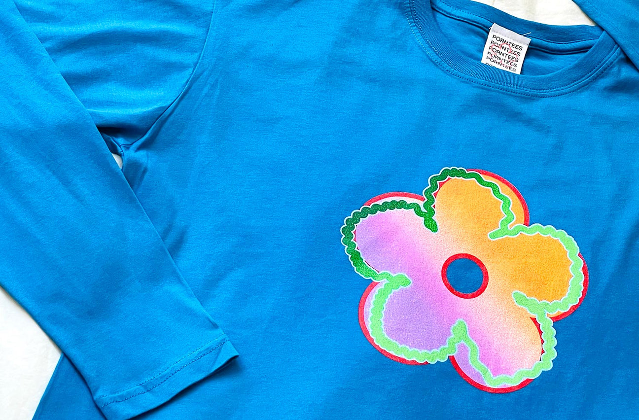 SUNSET FLOWER ULTRAMARINE LONG SLEEVE