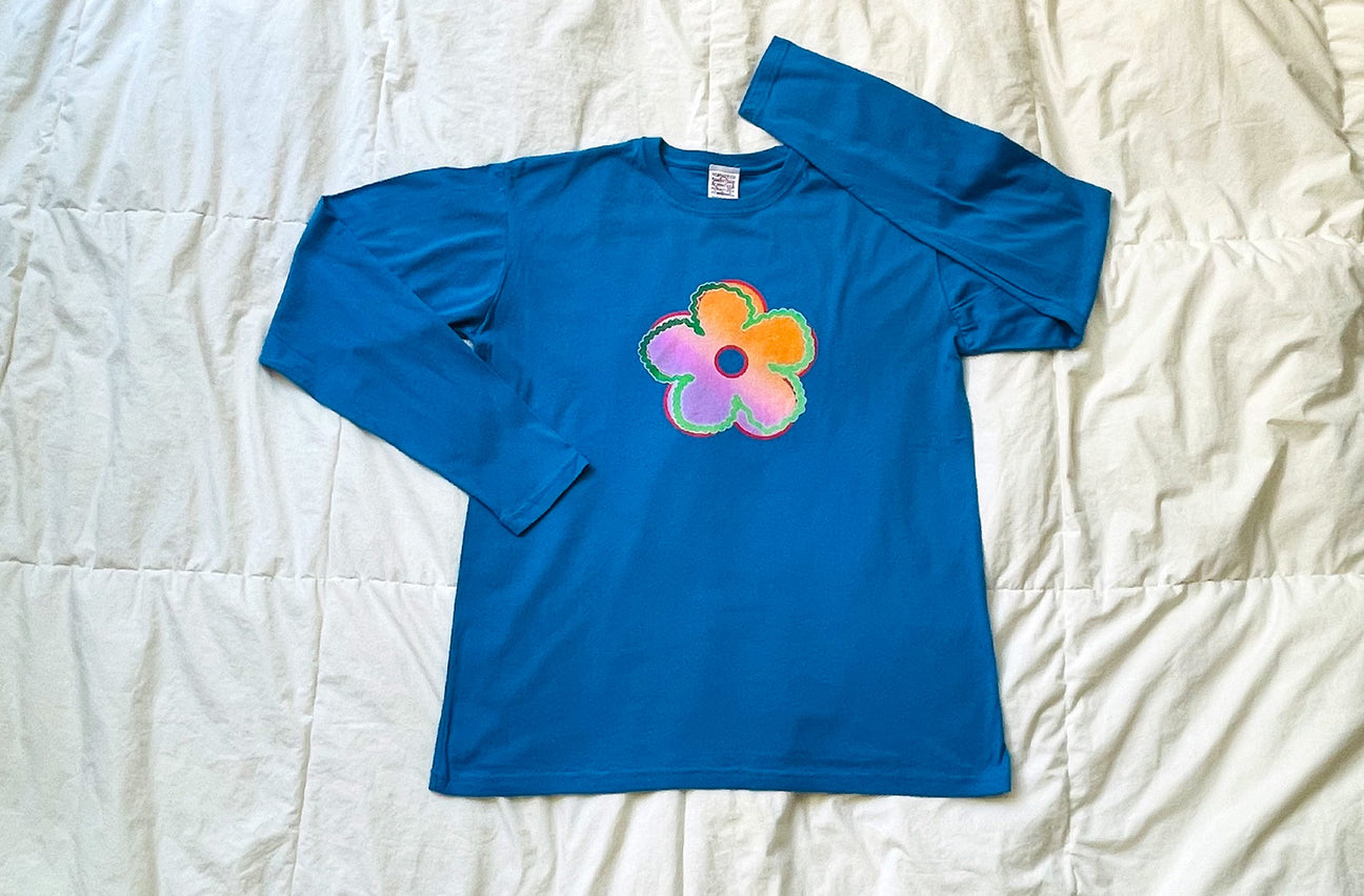 SUNSET FLOWER ULTRAMARINE LONG SLEEVE