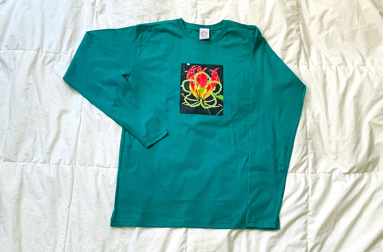 FIRE FLOWER PINE GREEN LONG SLEEVE