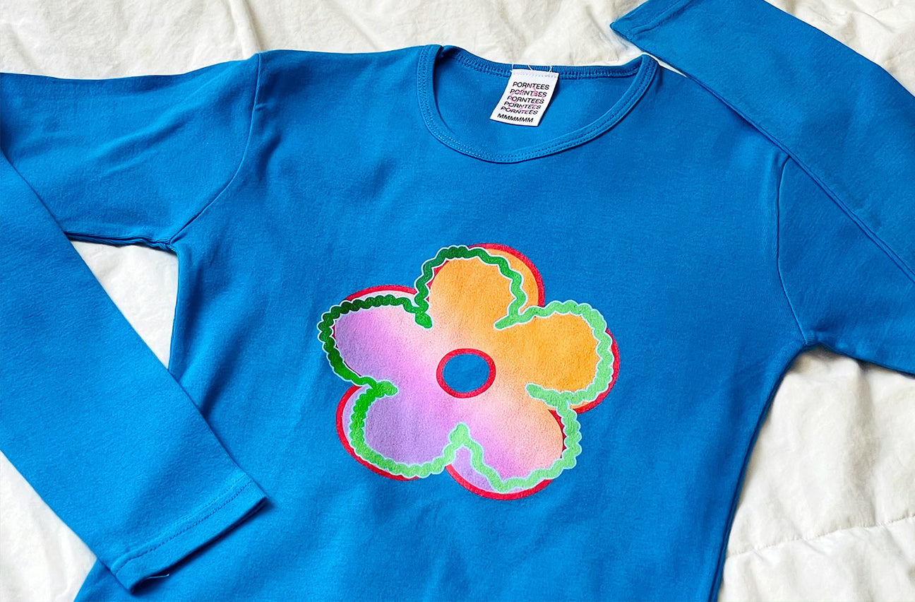 SUNSET FLOWER ULTRAMARINE LONG SLEEVE