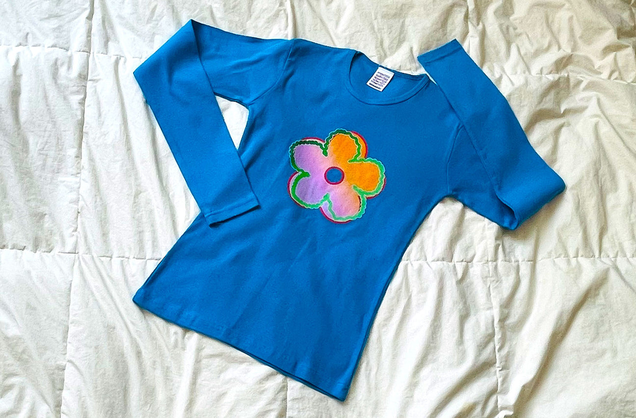 SUNSET FLOWER ULTRAMARINE LONG SLEEVE