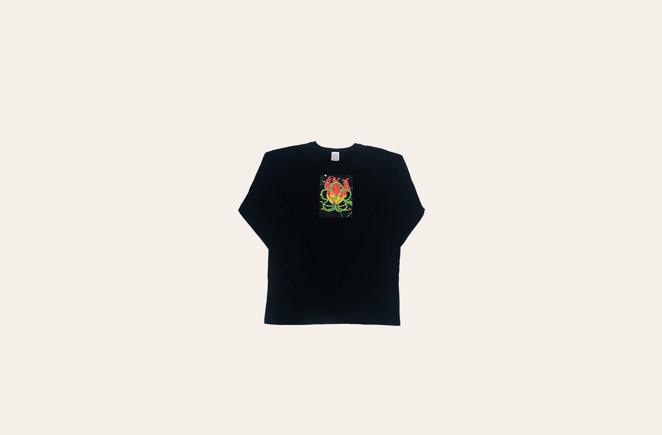 FIRE FLOWER BLACK LONG SLEEVE