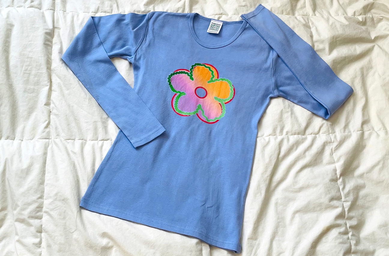 SUNSET FLOWER LAVENDER LONG SLEEVE