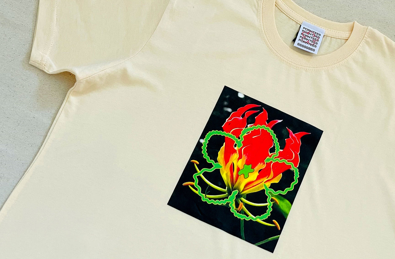 FIRE FLOWER PUDDING TEE