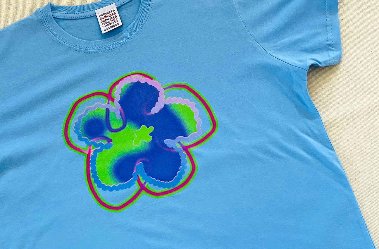 BLUSHED BUTTERCUP BLUE TEE