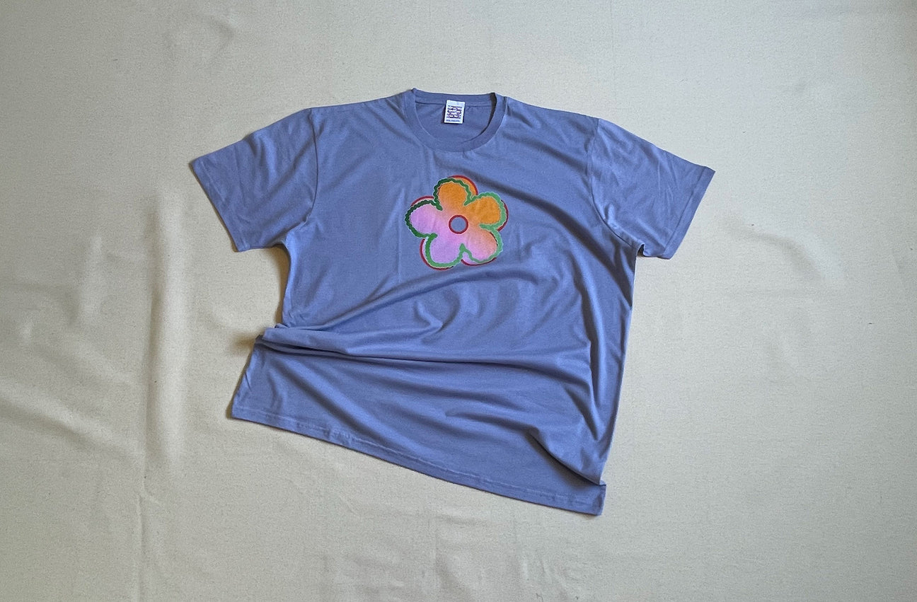 SUNSET FLOWER LAVENDER TEE