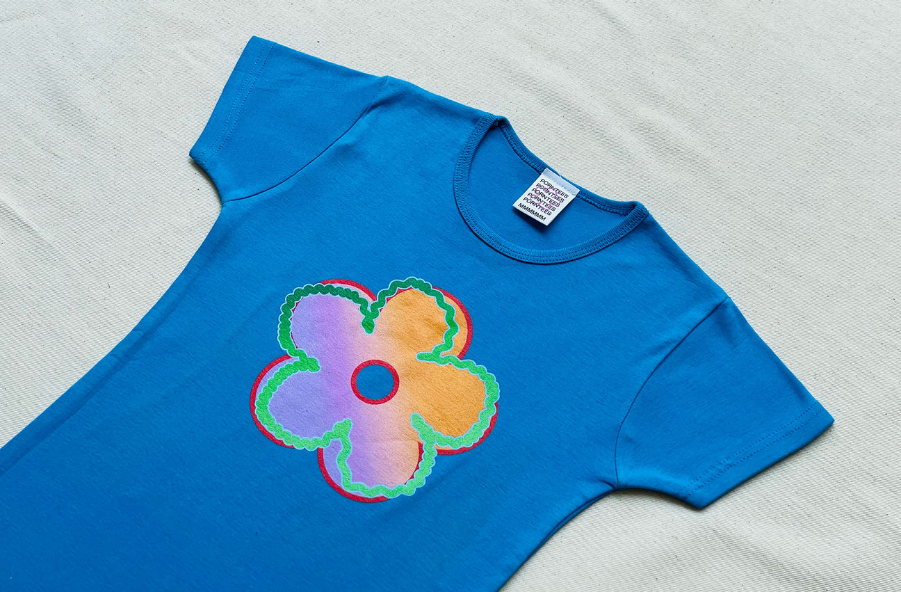 SUNSET FLOWER ULTRAMARINE TEE
