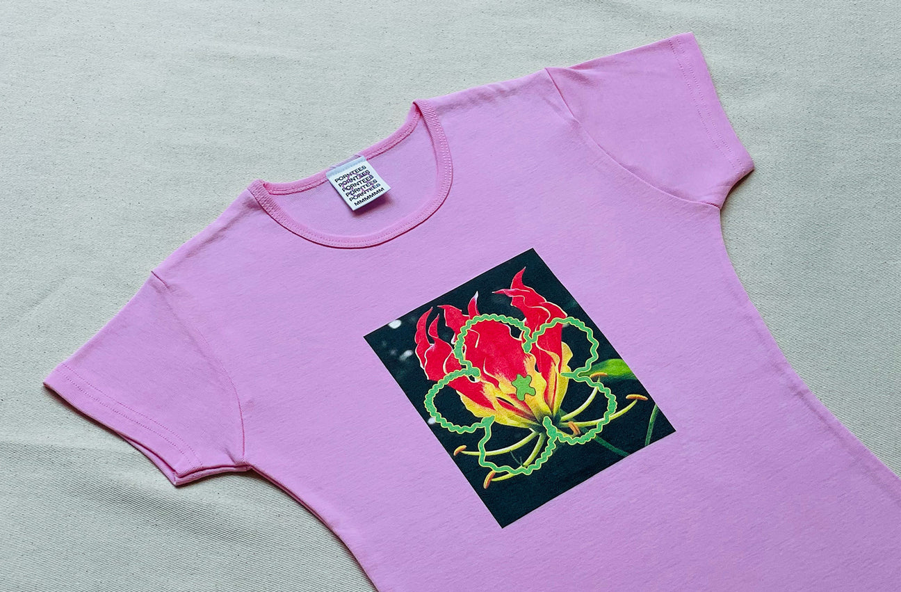 FIRE FLOWER BLUSH TEE