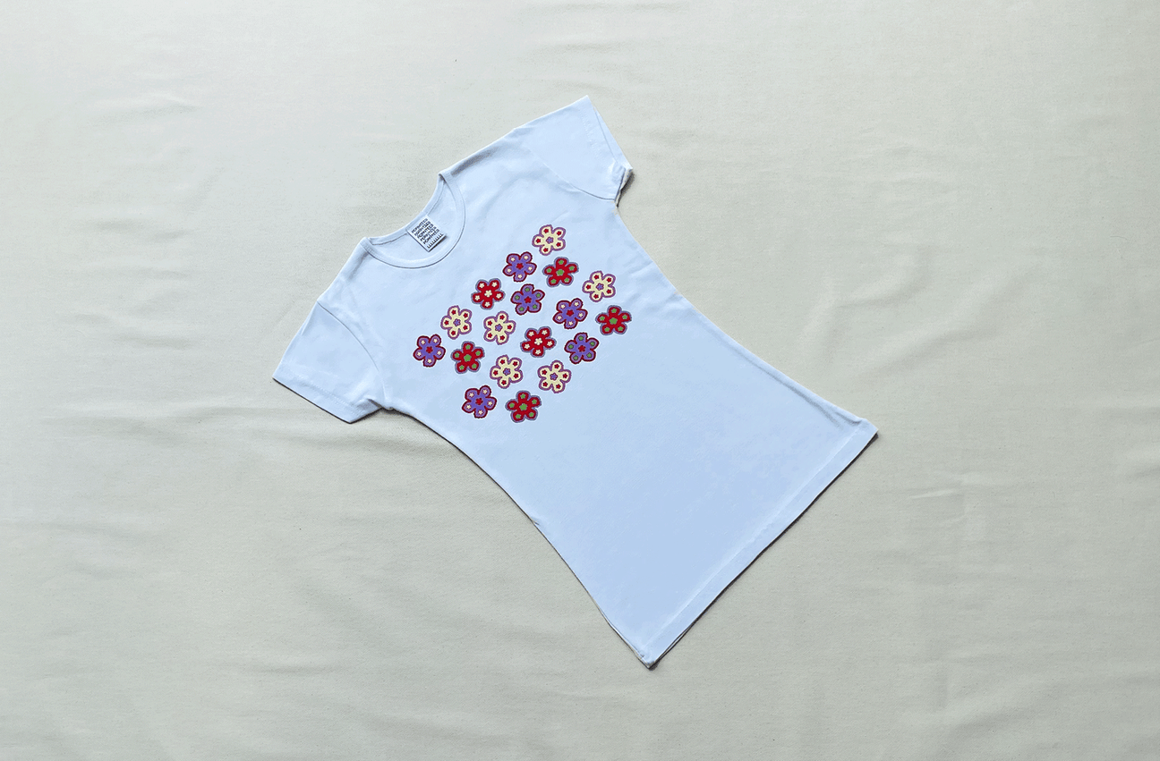 FLOWER FIELD WHITE TEE