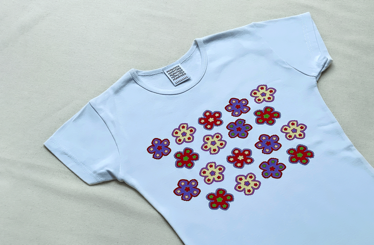 FLOWER FIELD WHITE TEE