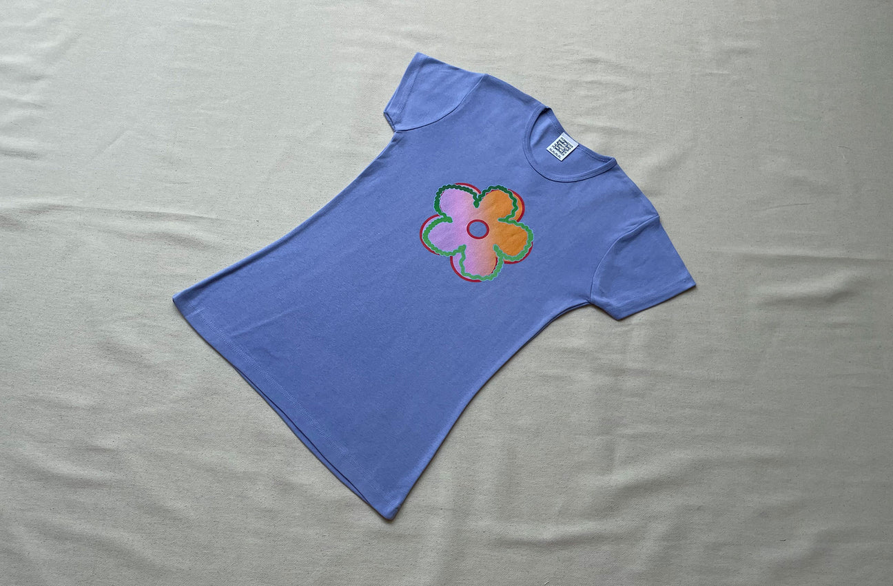 SUNSET FLOWER LAVENDER TEE