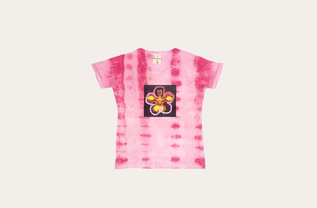 BUTTERFLY FLAMES PINK TIEDYE TEE