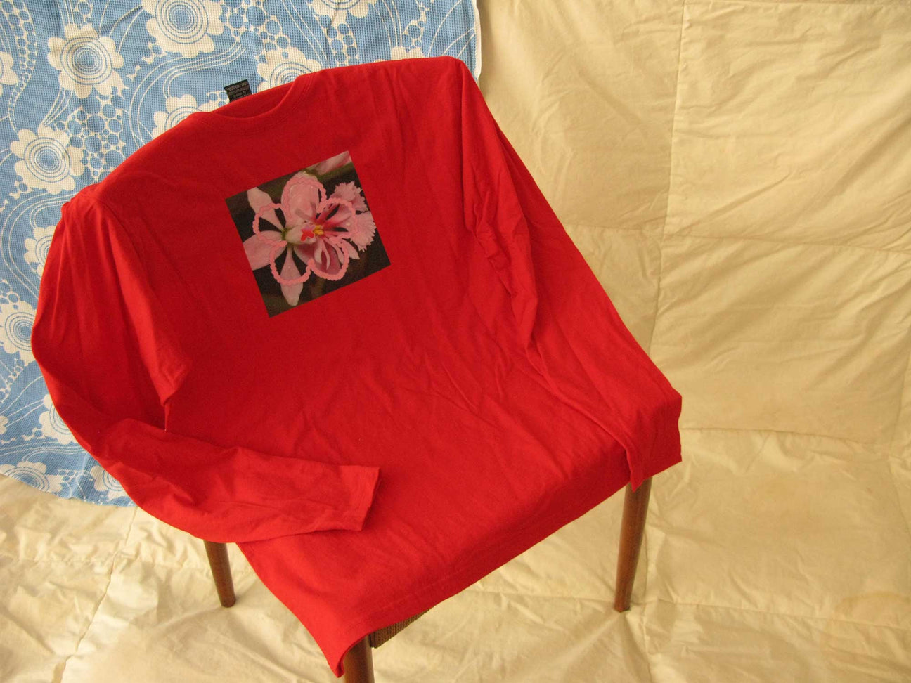 SENSUAL ORCHID RED LONG SLEEVE