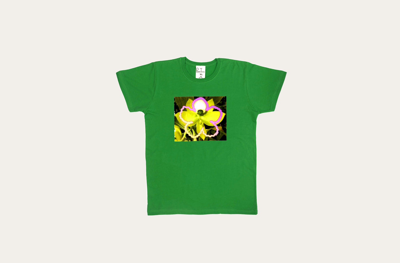 VENUS ORCHID FOREST GREEN TEE
