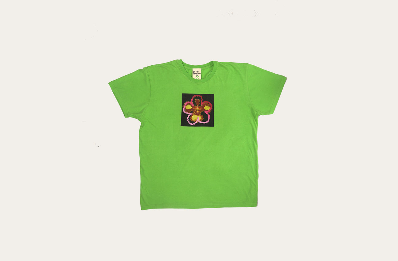 BUTTERFLY FLAMES GREEN TEE