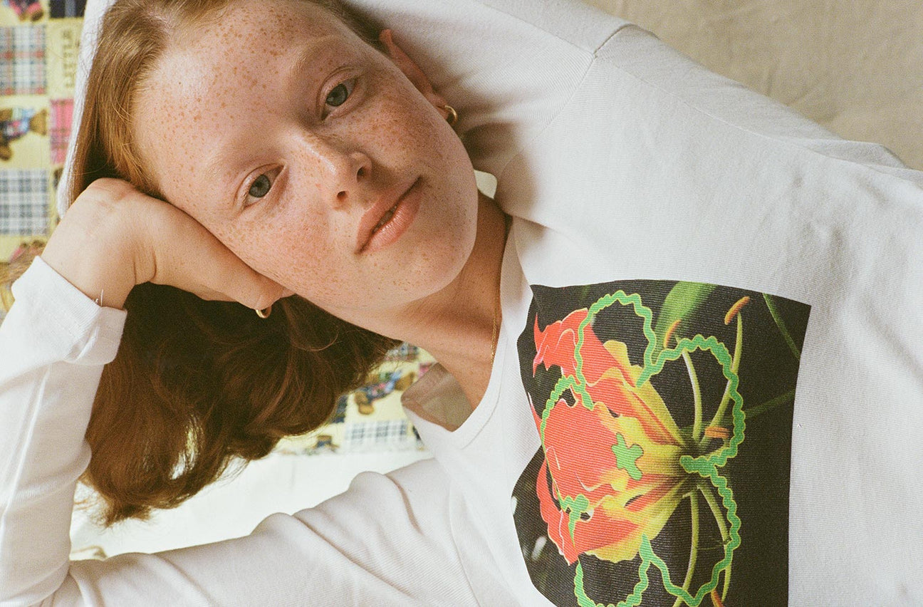 FIRE FLOWER WHITE LONG SLEEVE