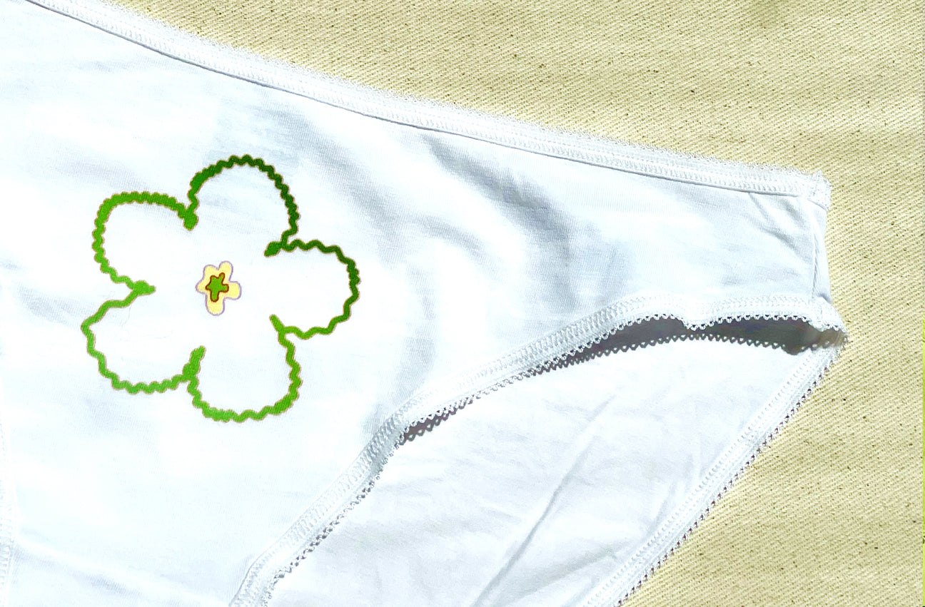 SEDUCTION GRADIENT WHITE HIGH LEG UNDIES